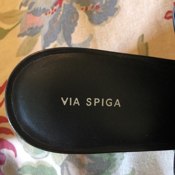 VIA SPIGA Size 12M Open Toe LEATHER Clog 4” Heel Anklestrap 
Leather Buckle $178 - Picture 12 of 17